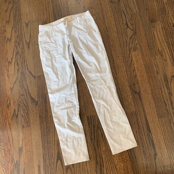 New Hollister Chino Pants Light Khaki Women’s 0 25 - Picture 1 of 7